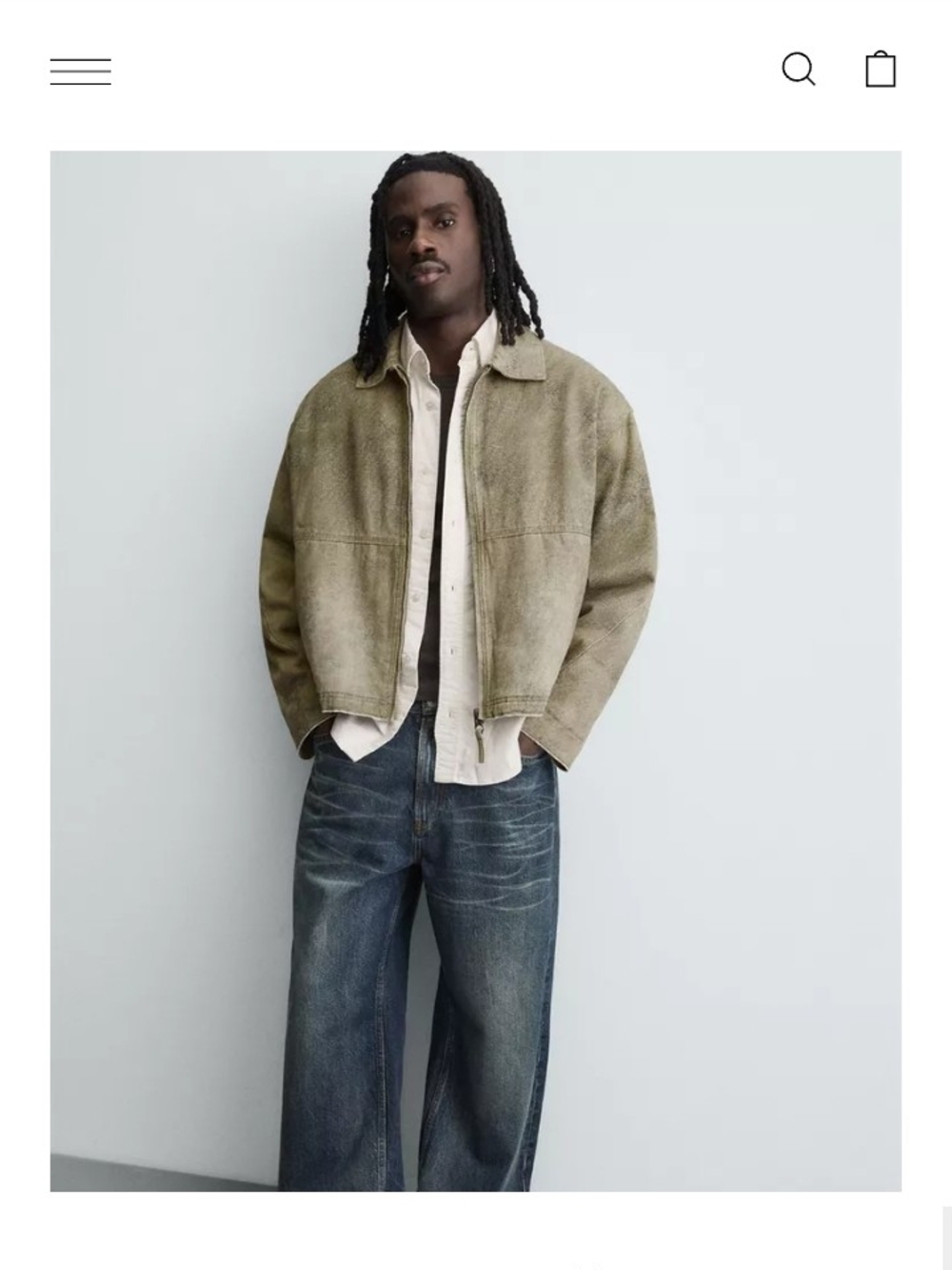 Zara Denim Bomber Jacket - Picture 6 of 10